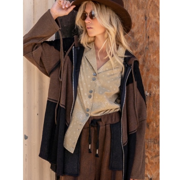 B11P🤎🖤POL perfection in zip up hoodie style perfect 4 office2out! Gorgeous! - Picture 5 of 8